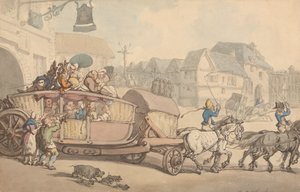 De diligence van Parijs door Thomas Rowlandson